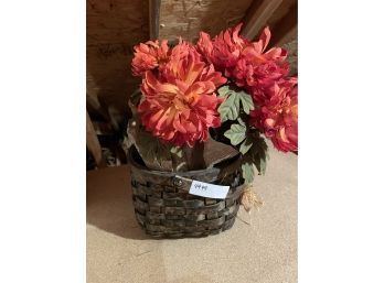 Floral Arrangement Basket Orange Flowers