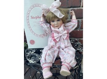 Stephanie Doll - Connie Derek Sculpted Porcelain Doll Collection By Heritage Hamilton With Accessories In Box