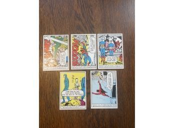 Marvel Superhero Trading Cards Lot Of Five 1966 MCG