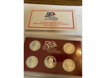 US 2004 Mint 50 State Quarter Silver Proof Set
