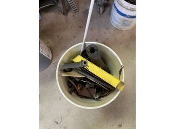 Tools Bucket Yellow Oil Pan Auto Parts