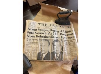 Newspaper President Nixon Resigns