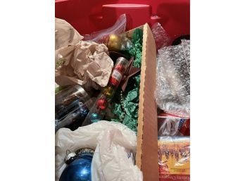 Christmas Home Decor Decorations Red Bin