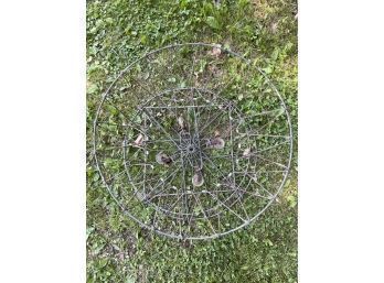 Antique Wire Laundry Basket With Wheels