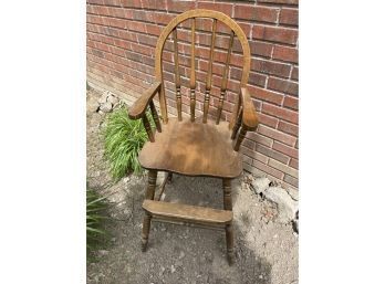 Darling Vintage Childrens Wood High Chair