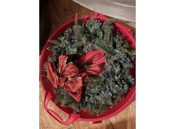Wreath Christmas Artificial And Storage Container