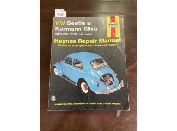 Haynes Repair Manual VW Beetle Karmann Ghia 54-79