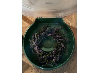 Wreath Lavendar Artificial And Storage Container
