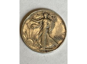1942 Walking Liberty Half Dollar US Coin