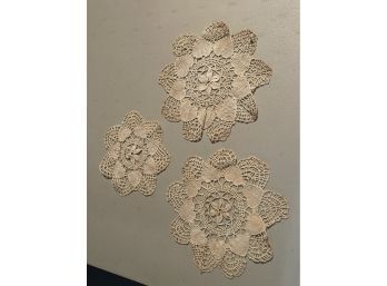 Lot Of Three Antique Doilies