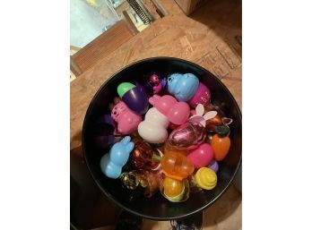 Easter Egg Lot In A Bucket Plastic Eggs