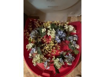 Wreath Summer Floral Artificial And Storage Container