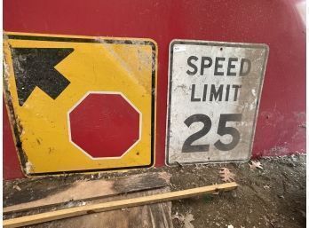 Lot Of Two Road Signs