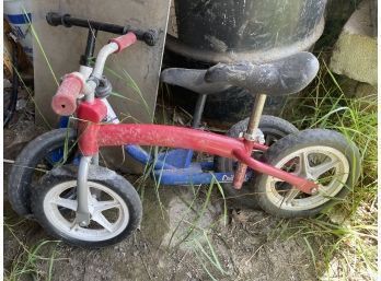 Lot Of Two No Pedal Children's Balance Bikes