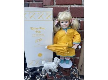 Rainy Day Pals Porcelain Doll Collection By Hamilton With Accessories In Box