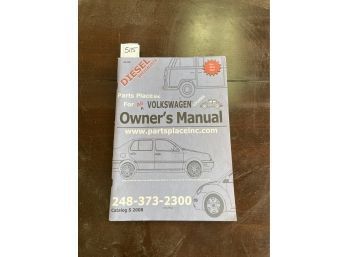 Owner's Manual Volkswagen Catalog S 2008