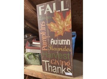 Fall Autumn Sign Wood Wall Hanging