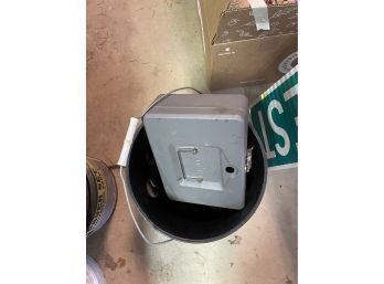 Tool Bucket With Gray Tool Box Tape