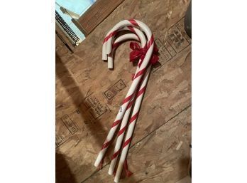 Outdoor Candy Canes Christmas Vintage