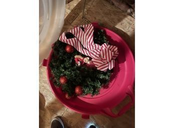 Wreath Christmas Artificial And Storage Container