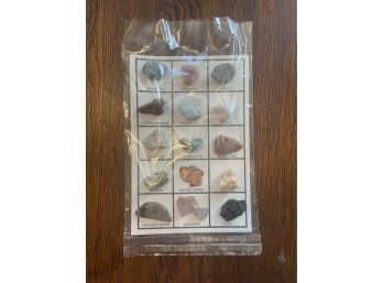 Vintage Souvenir Rocks Sample Card Rock