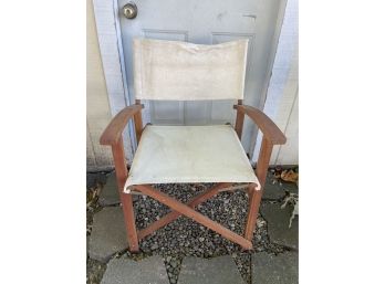 Chair Folding Wood And Canvas