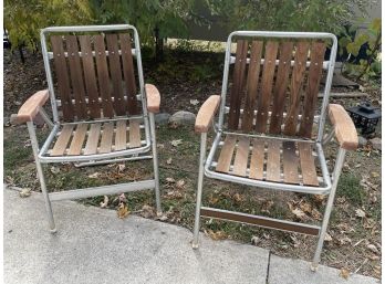 Folding Outdoor Chair Lot Of Two Chairs