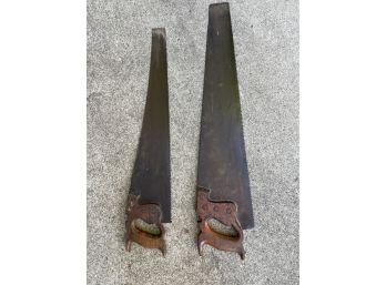 Saw Handsaw Lot Of Two Saws