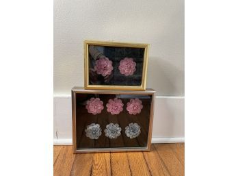 Shadowbox Wall Art Pink And Blue Flowers