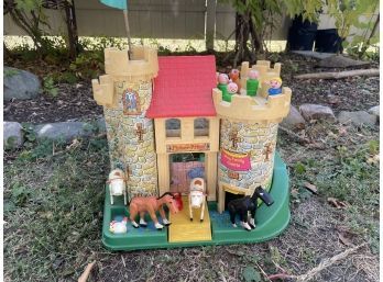 Fisher Price Castle With People Animals Vintage