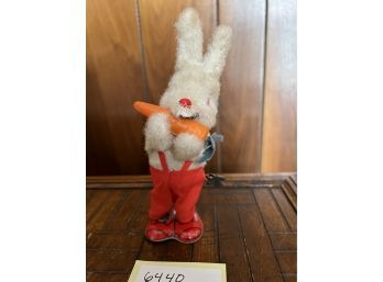 Vintage Mechanical Wind Up Bunny Toy