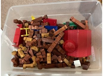 Toy Lincoln Log Lot Wood Logs