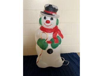 30in Tall Vintage Blow Mold Snowman Christmas Decor