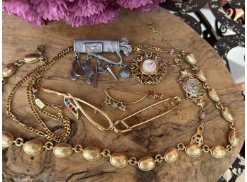 Jewelry Lot - Some Signed -  Brooches, Necklaces, More!
