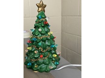 Lighted Ceramic Christmas Tree Decoration