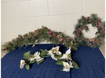 Christmas Artificial Wreaths Horizontal Wreath