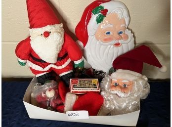 Christmas Lot - Vintage & New - Mini Glass Vtg Bulbs, Santas, & More!