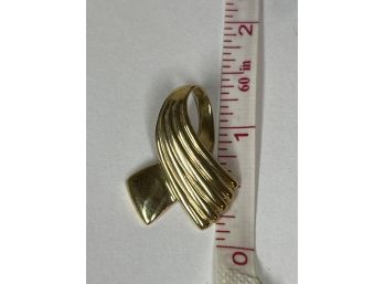 Solid 14 Karat Gold Vintage Slide Pendant - 5.49 Grams 14K