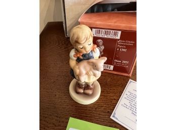 Goebel Hummel Pigtails Figurine With Original Box
