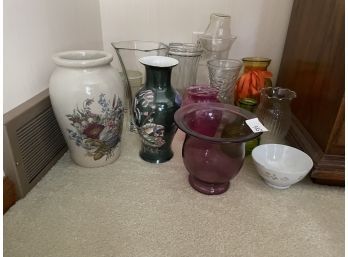 Vase Lot Glass Vases