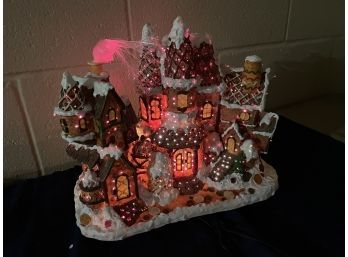 Christmas Gingerbread House Fiber Optic Plug In