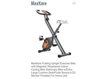 Maxcare Magnetic Exercise Bike - NEW In Box!!!!