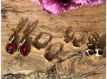 Jewelry Lot - Four Pairs Of Pierced Earrings