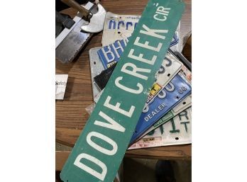 License Plate Lot And Signage