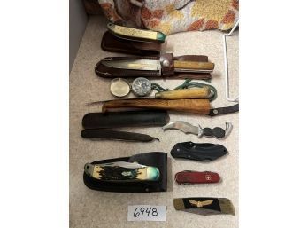 Large Knife Lot - Pocket Knives & Others