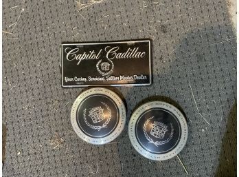 Cadillac Hubcap Covers And Front License Plate