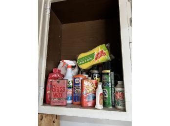 Entire Contents Of Cabinet - Chemicals / Cleaning Etc.