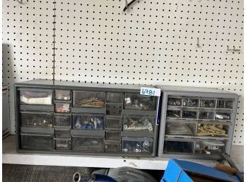 Lot Of Two Toolbox Storage Drawer Containers Of Hardware