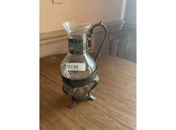 Coffee Carafe Glass And Silver
