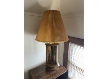 Table Lamp Lighting Glass Wood Base